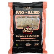 PÃO DE ALHO BRASA DE MINAS LINGUIÇA DEFUMADA 420G