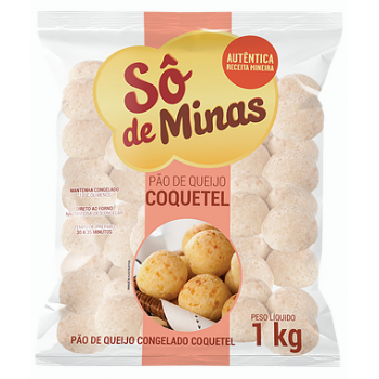 PÃO DE QUEIJO SÔ DE MINAS COQUETEL 1KG
