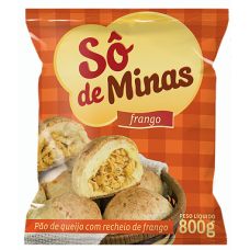 PÃO DE QUEIJO SÔ DE MINAS RECHEADO FRANGO 800G