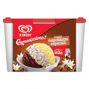 SORVETE KIBON NAPOLITANO ESPECIAL TRISABOR 2L