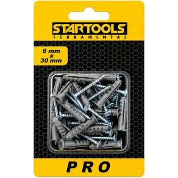 PARAFUSO C/BUCHA 6 MM X 30 MM C/20 PCS