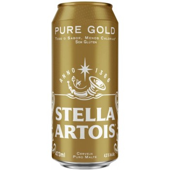 CERVEJA STELLA ARTOIS PURE GOLD LATAO 473 ML