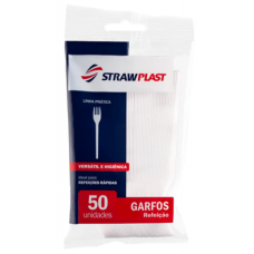 GARFO DESCART REFEIÇÃO STRAWPLAST C/50