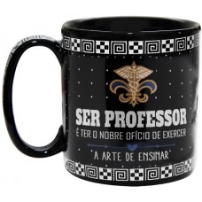 CANECA PORCELANA TERRAMADA SER PROFESSOR 300 ML