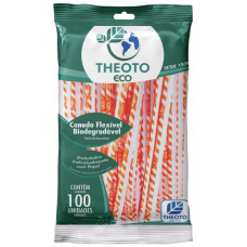 CANUDO FLEXIVEL BIODEGRADAVEL THEOTO C/ 100 UN