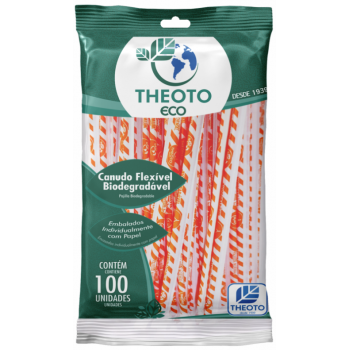 CANUDO FLEXIVEL BIODEGRADAVEL THEOTO C/ 100 UN