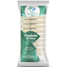 PRENDEDOR DE ROUPA THEOTO MADEIRA C/12UN
