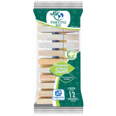 PRENDEDOR DE ROUPA THEOTO MADEIRA GIGANTE C/12UN