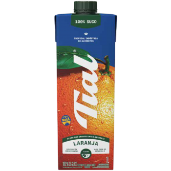 SUCO TIAL LARANJA NATURAL ZERO AÇUCAR 1L