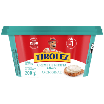 CREME DE RICOTA TIROLEZ LIGHT 200G