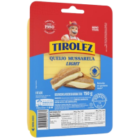 QUEIJO MUÇARELA TIROLEZ FATIADO LIGHT 150G