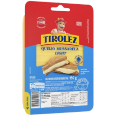 QUEIJO MUÇARELA TIROLEZ FATIADO LIGHT 150G QUEIJO MUÇARELA TIROLEZ FATIADO LIGHT 150G