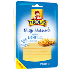 QUEIJO MUÇARELA TIROLEZ FATIADO LIGHT 150G