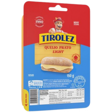 QUEIJO PRATO TIROLEZ LIGHT FATIADO 150G