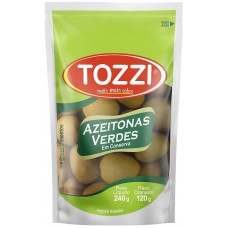 AZEITONA VERDE TOZZI COM CAROÇO SACHE 120G 