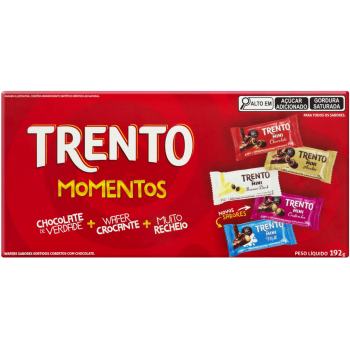 WAFER RECHEADO TRENTO MOMENTOS CAIXA 168G