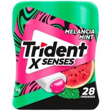 CHICLETE TRIDENT X SENSES MENTA/ MELAN GARRAFA 54G