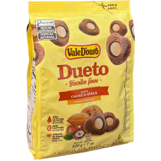 BISCOITO VALEDOURO FINOS CACAU E AVELÃ 200 GR