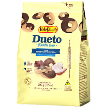 BISCOITO VALEDOURO FINOS CHOCOLATE/COCO 200 GR BISCOITO VALEDOURO FINOS CHOCOLATE/COCO 200 GR