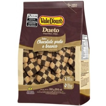 BISCOITO VALEDOURO FINOS CHOCOLATE XADREZ 300G