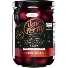 AZEITONA PREMIUM PRETA VALE FERTIL C/ CAROCO 300G
