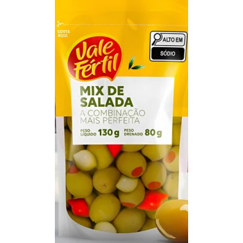 AZEITONA VERDE VALE FERTIL RECHE MIX DE SALADA 80G