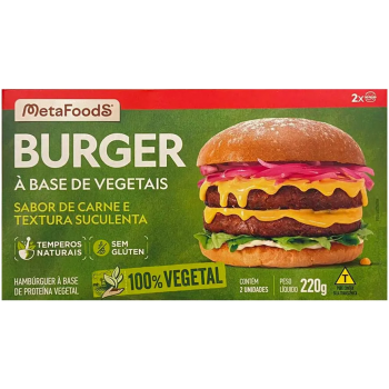 HAMBURGUER BURGER METAFOODS VEGETAL 220 GR