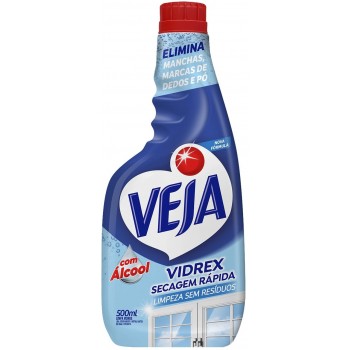 LIMPA VIDROS VIDREX REFIL C/ ÁLCOOL 500ML