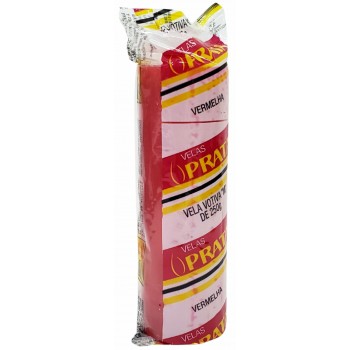 VELA PRATA 7 DIAS M VERMELHA 