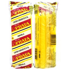 VELA PRATA N 9 AMARELA C/8UNIDADES