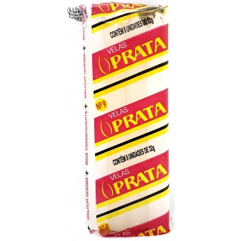 VELA PRATA N 9 C/8UNIDADES