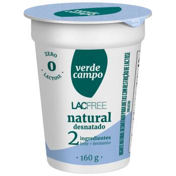 IOGURTE VERDE CAMPO LACFREE 2 DESNATADO 160G