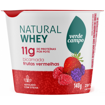 IOGURTE VERDE CAMPO WHEY F VERMELHA 11G PROT. 140G