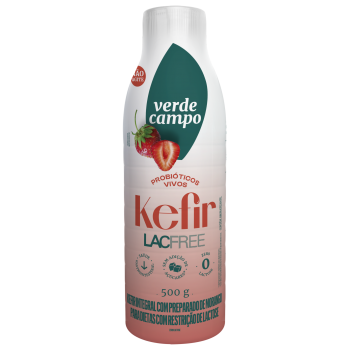 KEFIR VERDE CAMPO LACFREE MORANGO 500G
