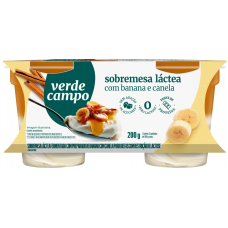 SOBREMESA LÁCTEA VERDE CAMPO BANANA E CANELA 200G