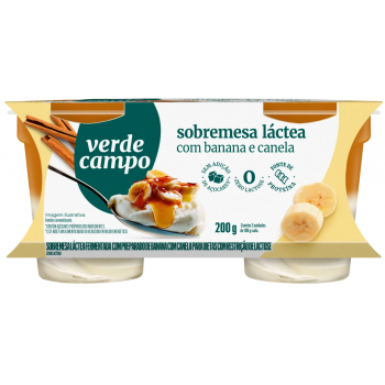 SOBREMESA LÁCTEA VERDE CAMPO BANANA E CANELA 200G