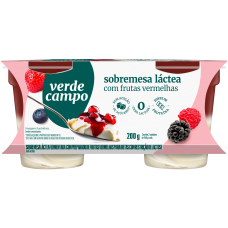 SOBREMESA LÁCTEA VERDE CAMPO FRUTAS VERMELHAS 200G