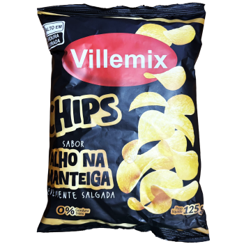 BATATA CHIPS VILLEMIX ALHO NA MANTEIGA 125G