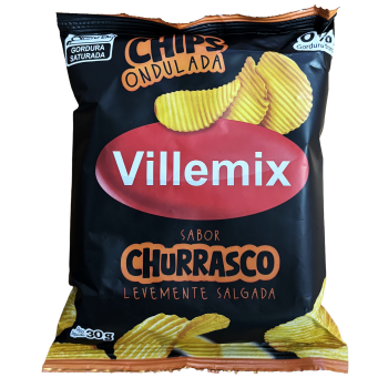 BATATA CHIPS VILLEMIX CHURRASCO 30 GR