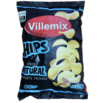 BATATA CHIPS VILLEMIX  NATURAL 125G