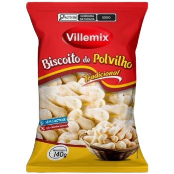 BISCOITO DE POLVILHO TRADICIONAL VILLEMIX 140G