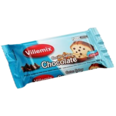 BOLO VILLEMIX GOTAS SABOR CHOCOLATE 200G