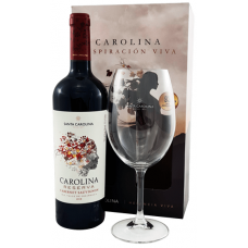 KIT VINHO CHILENO CAROLINA RESERVA C/TACA 750 ML