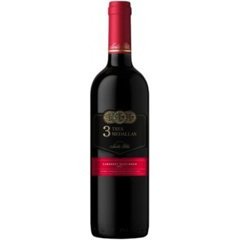 VINHO CHILENO TRES MEDALLAS CABERNET SAUVIG 750ML