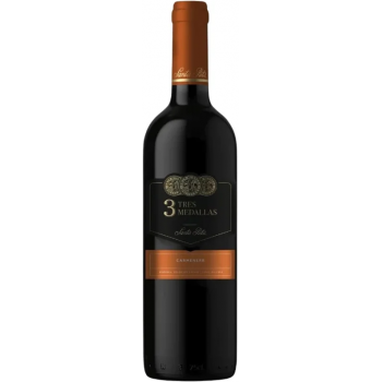 VINHO CHILENO TRES MEDALLAS CARMENERE 750ML
