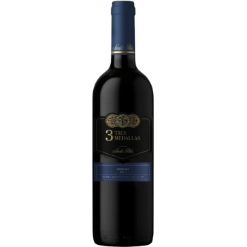 VINHO CHILENO TRES MEDALLAS MERLOT 750ML