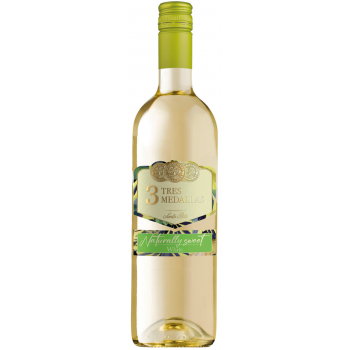 VINHO CHILENO TRES MEDALLAS SWEET BRANCO 750ML