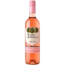 VINHO CHILENO TRES MEDALLAS SWEET ROSE 750ML