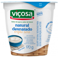 IOGURTE VIÇOSA NATURAL DESNATADO TRIPLO ZERO 170G