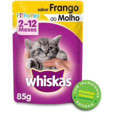 RAÇÃO WHISKAS FILHOTES FRANGO SACHÊ 85G